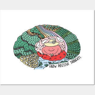 Grow Positive Thoughts Brain Hippocampus Posters and Art